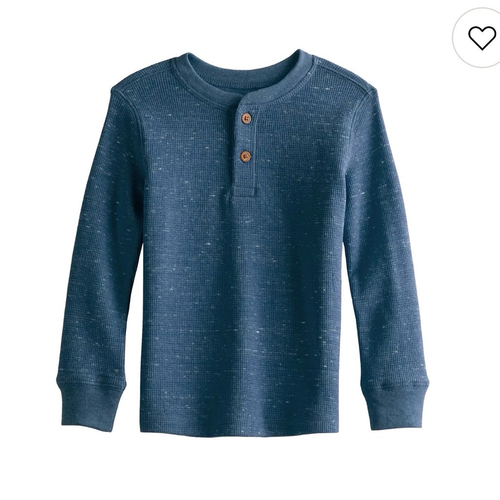 Jumping Beans Blue Long Sleeve Henley Tee